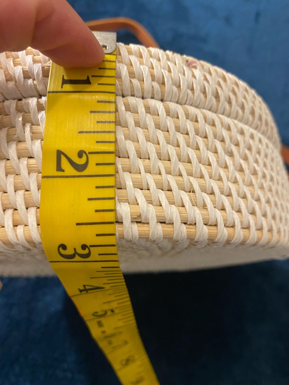 Round Woven Colourful Rattan Crossbody Bag - Made in Bali - Picture 10 of 10